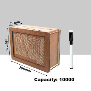 DIY Upgraded version Reusing acrylic sheets Piggy Bank Wood Coin Banks Cash Box Reusable Save Money Box Souvenirs Tabu0ng Kayu