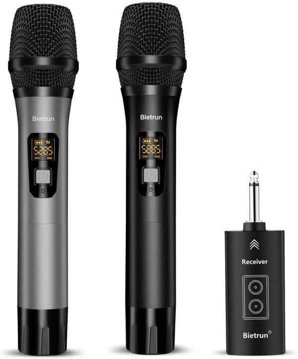 Bietrun Wireless Microphone with Bluetooth Professional UHF Dual