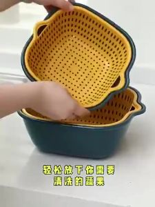 Bộ Thau Rổ Nhựa 6 Món Đa Năng Đựng Thực Phẩm Rau Củ Quả Chất Liệu Nhựa Cao Cấp