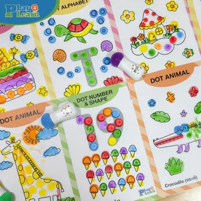 ชุดปากกาแต้มสี สีดอทมินิ DOT Painting สีปลอดสารสำหรับเด็ก สีสำหรับเด็ก เสริมพัฒนาการเด็ก 2-3 ขวบ
