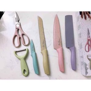 [Bộ 6 Dao KITCHEN EVERICH] BỘ DAO LÚA MẠCH 6 MÓN KHÁNG KHUẨN