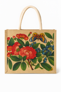 Reusable Burlap Tote Women Jute Shopping Grocery Bag with Handle Large Capacity Storage Handbag麻布袋