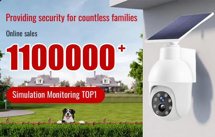 Simulated Surveillance Camera Street Light Solar 360 Auto Tracking