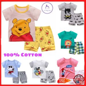 Baju Baby Boy Girl Newborn 3-36m Baby Clothes Baju Budak Lelaki Perempuan Set Tshirt Baby Clothing Corak Kartun Romper Bayi