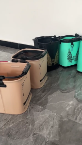 8/14L Folding Fishing Bucket Hand Carry Fish Bucket Water Resistant Outdoor Camping Bucket Water Container with Rope