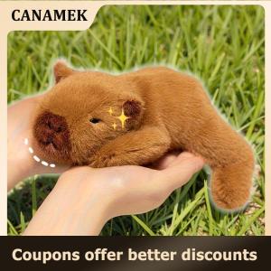 【 CANAMEK 】 20cm Lying Small Cartoon Animal Toy Stuffed Soft Fuzzy Panda Capybara Gift