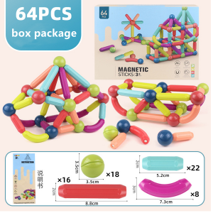 Mainan Magnetic Stick DIY Building Blocks Mainan Balok Susun Anak Mainan Edukasi