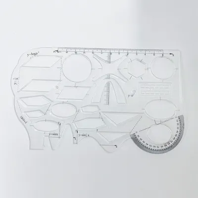 Penggaris Geometri Multi Fungsi Pembelajaran Penggaris Lunak Penggaris Fungsi Menggambar Siswa 🔥Lovelylife