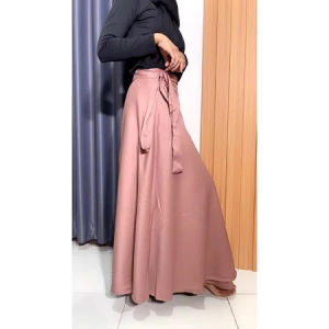 HIMARI SKIRT - Rok Flare Wanita - Rok Lilit Polos Wanita Masakini Korean Style
