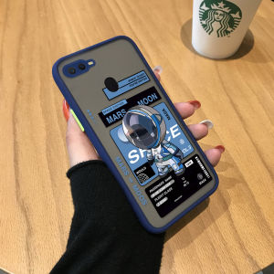 Phone Case For OPPO A7 A5S A12 A11K Casing Fashion Cartoon NASA MARS MOON Astronaut Frosted Transparent Cellphone Casing Shockproof Full Cover Camera Protect Case New Phone Case