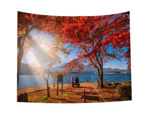 OEING Natural Scenery Mountain Forest Tapestry Home Decor Mandala Tapestry Background Cloth Art Wall Hanging Tapestries