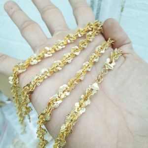 (Có Ký Hiệu + Dùng như vàng) Dây Chuyền Nữ Cánh Lật Xoăn Vàng Cao Cấp - Vòng cổ dùng không phai màu tắm rửa không tháo