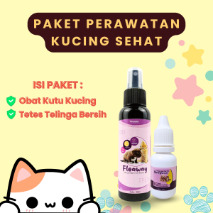 Paket Perawatan Kucing Anti Kutu Kucing dan Tetes Telinga Kucing