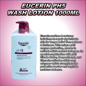Eucerin pH5 Wash lotion 1Liter Gentle Body Washlotion Cleanser Sensitive Skin 1000ml