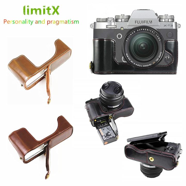 Retro Pu Leather Camera Bag Half Case For Fujifilm XH2 XH2 XS10 XE4 XE3 XT4 XT3 XT2 XT200 XT30