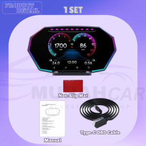 Meter Digital Smart LCD Gauge Defi F11 OBD2+GPS+Slope Meter Head Up Display Speed RPM Clock Air Fuel Turbo Pressure Temp