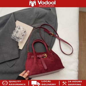 Women Faux Suede Retro Shoulder Bag with Adjustable Strap Vintage Crossbody Bag Hobo Handbag for Travel Work Without Pendant