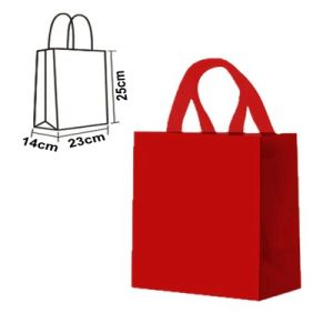 Ready Stock Happy New Year Reusable Gift Bag in Red with Festive Design - Eco-Friendly Tote Bag for CNY