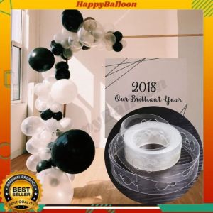 Klip Balon Rantai Klip Balon 5 Meter Dekorasi Balon Chain Tape Strip untuk Dekorasi Balon