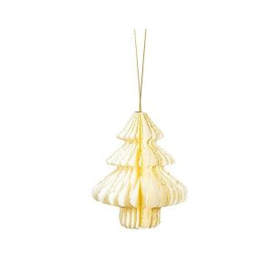 DECALE Paper Christmas Tree Honeycomb Ball Solid Color Hanging Christmas Tree Pendant Photo Props Home Hanging Christmas Tree Decoration Home