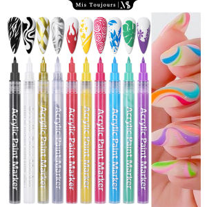 10 Colors 3D Nail Art Drawing Graffiti Pen Quick Dry Acrylic Paint DIY Marker Pen for Acrylic/Natural/Gel Nails