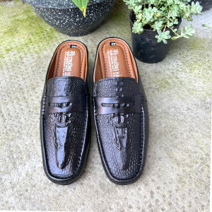 Giày Nam Sục da bò dập vân cá sấu màu đen Trường Hải  SN161 CÓ SIE LỚN