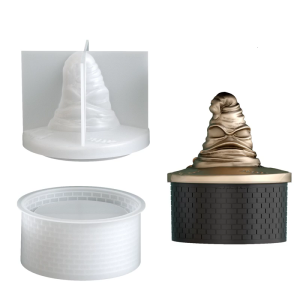 Rô mô hình nhựa silicon khuôn crafting mũ phù thủy Jar chủ trang trí lưu trữ container