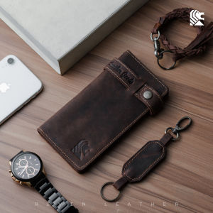Dompet Pria Full Kulit DP-13 Dompet Cowok Model Panjang Dompet Tali Reven Vintage Wallet Bergaransi dan bisa COD