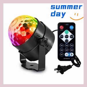 LED Crystal Magic Ball Light Colorful Stage Light Laser Flash Atmosphere Light RGB Disco ball rojector Music Strobe Lamp