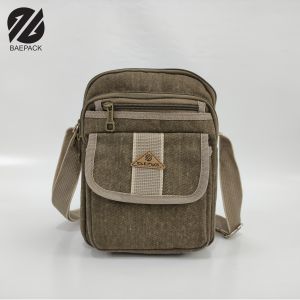 Tas Selempang Cowok Alfie Khaki Baepack / Tas Bahu Pria Wanita / Tas Selempang Produsen Bandung / COD