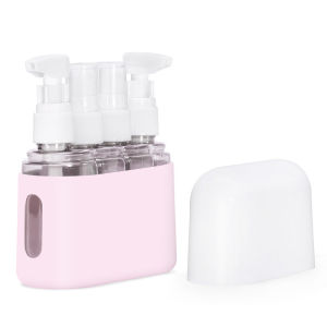 Botol Travel Set Isi 4in1/Toiletries Travel Kit/  Travel Liquid Bottle/Tempat Sabun Sampo/Cairan Untuk Traveling Liburan Mini