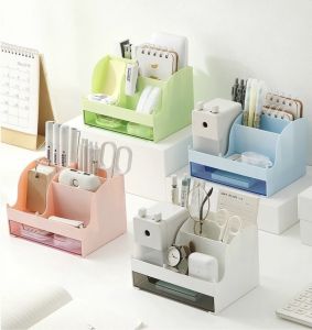 NINEONE Gird Desktop Stationery Organizer Jewelry Storage Box Multifunctional Pen Pencil Holder Drawer-type Cosmetic Makeup Organizer