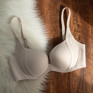 ELES Small Chest Gathered Bra for Women Push Up Thin and Comfortable Bra Anti Sagging Underwear