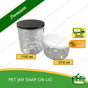 [1 pack] PET jar with snap-on lid (370ml / 750ml) as gift containers of delicacies baked products
