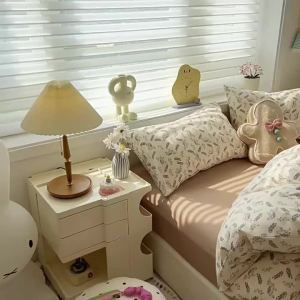 A Maternity-Grade Cotton Brushed Four-Piece Set Fresh Pure Cotton Bed Sheet Duvet Cover Home Student Dormitory Three-Piece Set [ Free Shipping ]