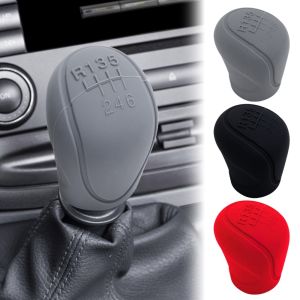 ER52858 6-speed Car Silicone Gear Shift Knob Cover Handle Protective Covers Manual Fashionable 4 Colors Gear Handle Decoration