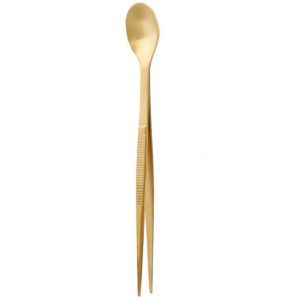 JAYQQ Multi-functional Sauce Spoon Stainless Steel 2in1 Design Picnic Utensil High Quality Portable Metal Spoon Chopstick Kitchen Utensil