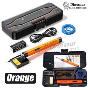 Cordless USB Rechargeable Portable Soldering Iron 3-speed Temperature Adjustable Heating Core Soldering Iron Cord Rosin Soldering Iron Stand Storage Case