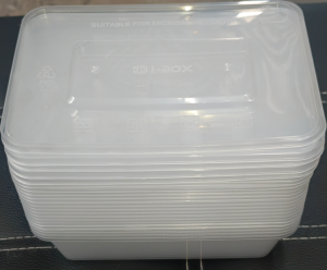 Moolah [10pcs] 500ml-1000ml RECTANGLE MICROWAVABLE CONTAINER business cake dessert plastic stackable