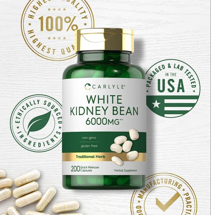 Carlyle White Kidney Bean Carb Blocker 6000mg 200 Capsules Lazada