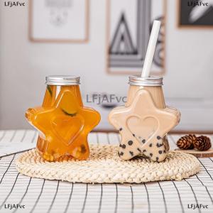 [COD] LFjAFvc Creative Five-Pointed Star Shape Drink Bottle Tea Cup Pentagonal Beverage Bottle Home Outdoor Milk Bottle Pet Milk Tea Juice Cold Drink Bottle