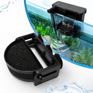 CANICECA With Suction Cups Aquarium Filter Baffle Adjustable Easy Install Fish Tank Flow Controller Black Water Flow Controller For Betta Fish and Shrimp