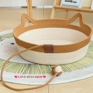 Bàn cào móng kiêm ổ nằm cho Mèo bằng sợi dây thừng (mẫu mới) - Love Pets Shop
