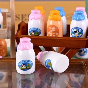 QUANSEN 10 PCS Dollhouse Japanese Milk Bottle Miniatures Model Convenience Store Accessories Of Doll House Kids Pretend Play Toys Gifts