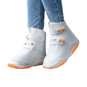 STVML 1 Pair Anti Slip Rain Boot Covers Thickened Anti-fouling Rain Shoe Cover Portable Wear-resistant Waterproof Shoe Covers for Rainy Days