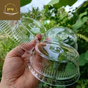 1000 Nắp vuông nắp bằng cao phi 95 chấn hưng nhựa pet trong cứng cáp dùng cho ly nhựa PP miệng 95