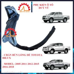CHẮN BÙN LÒNG DÈ TOYOTA HILUX CHẮN BÙN CUA LỐP CHĂN BÙN TAI XE HILUX VIGO ĐỜI 2005-2018