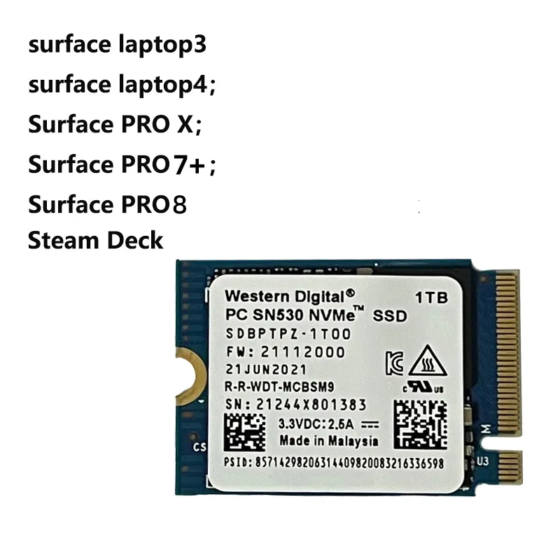 Ready to Ship] WD SN740 1TB M.2 NVMe 2230 PCIe 4.0x4 SSD for Steam Deck /  Surface Pro 9 / ROG Flow X13 / GPD Win Max2 / Surface Laptop 4 | Lazada PH