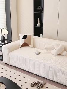 Jacquard Stretch Sofa Cover 1/2/3/4 Seater Elastic SlipcoverAnti-Scratch Dustproof Anti-Slip Full Wrap Sofa Protector Cover