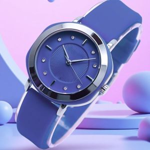 (BISA COD) JAM TANGAN RUBBER CEWEK TERBARU 2025 TALI KARET KEKINIAN MEWAH ELEGAN